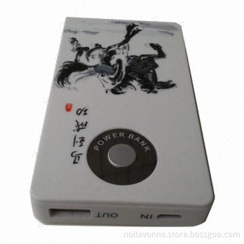 Chinoiserie power bank, big capacity of 5,000mAh, a USB cable recyclable more than 300-500 times